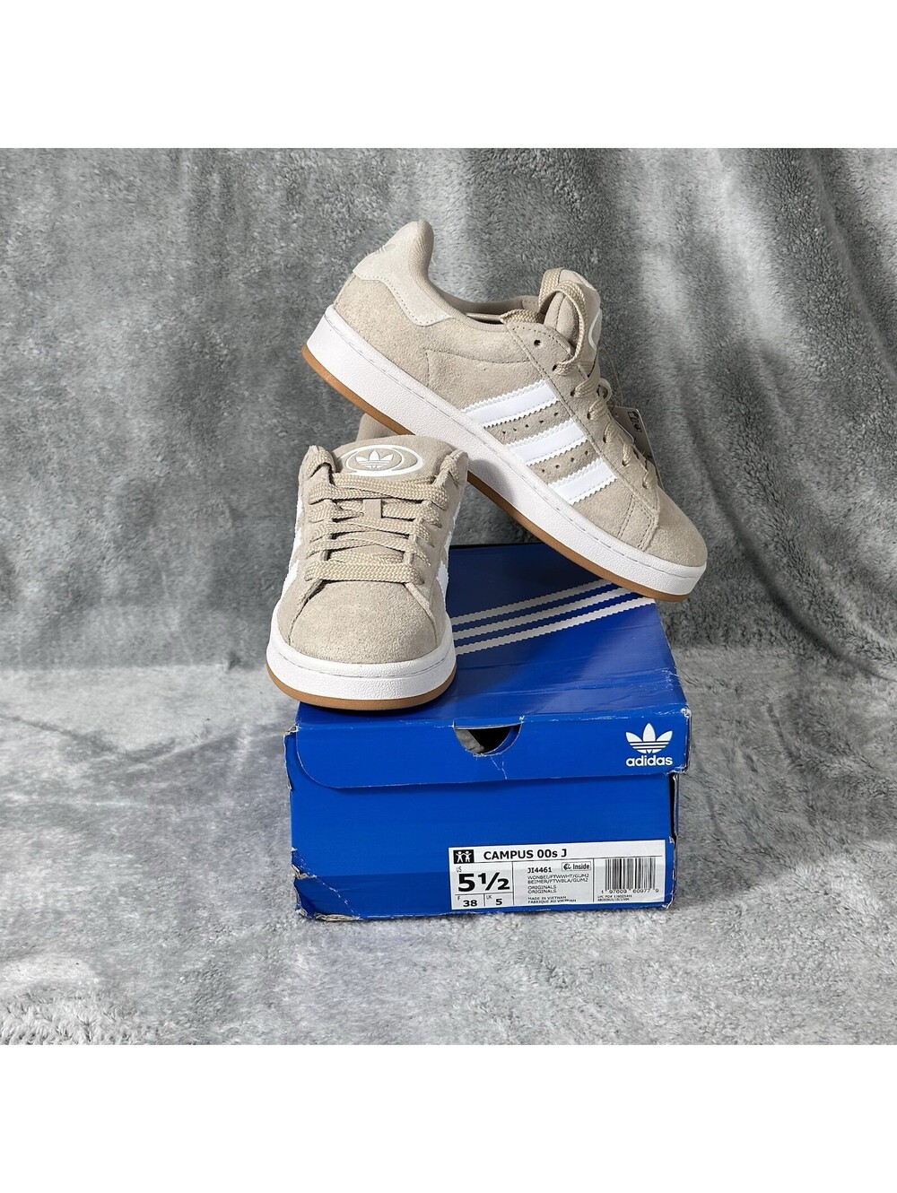 adidas Juniors Size 5.5Y / Women's 7 Originals Campus 00s J – Wonder Beige